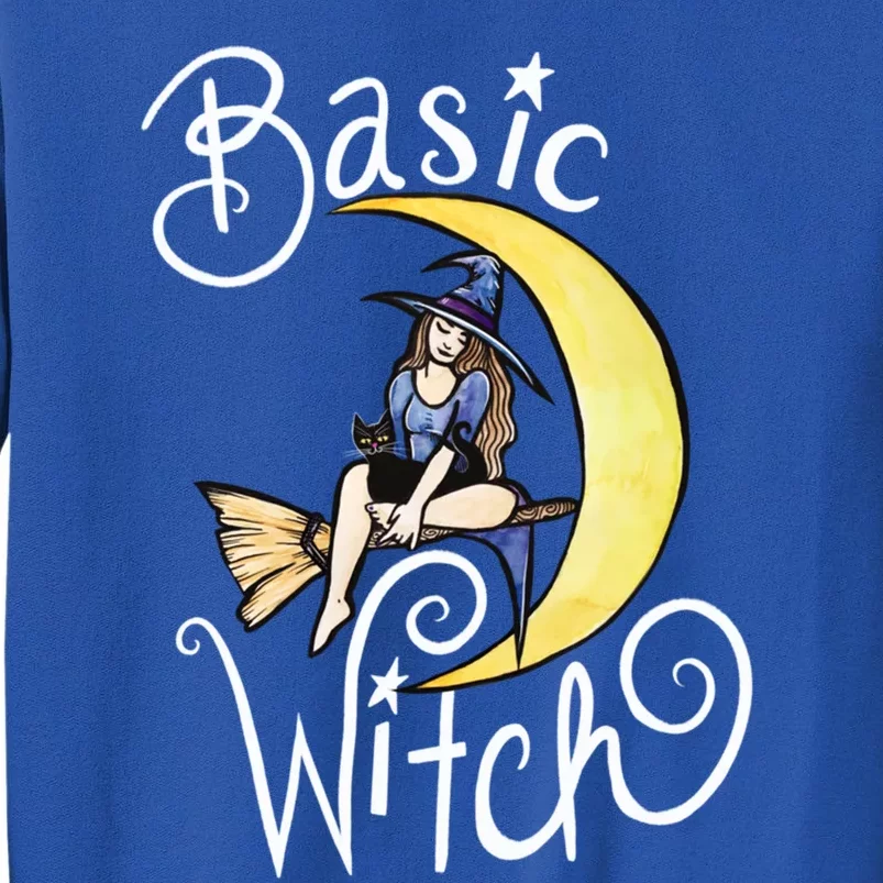 Basic Witch Funny Moon Witch Gift Tall Sweatshirt