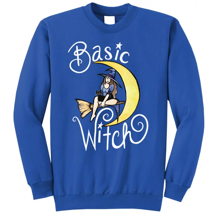 Basic Witch Funny Moon Witch Gift Tall Sweatshirt