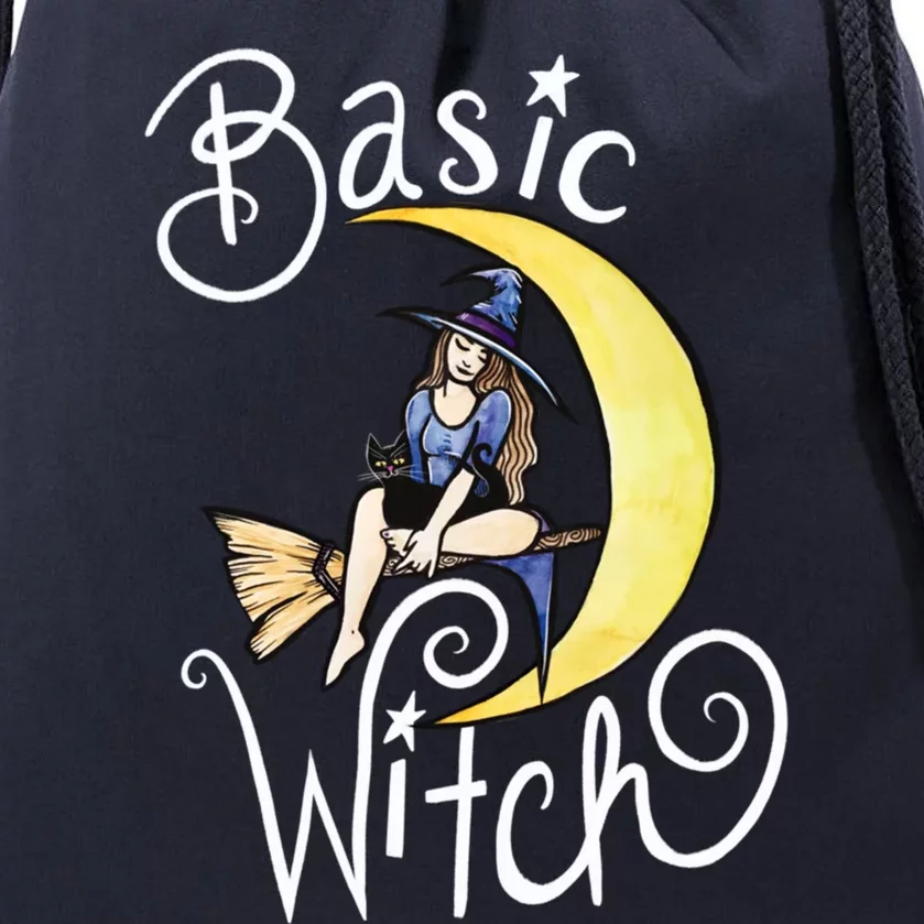 Basic Witch Funny Moon Witch Gift Drawstring Bag