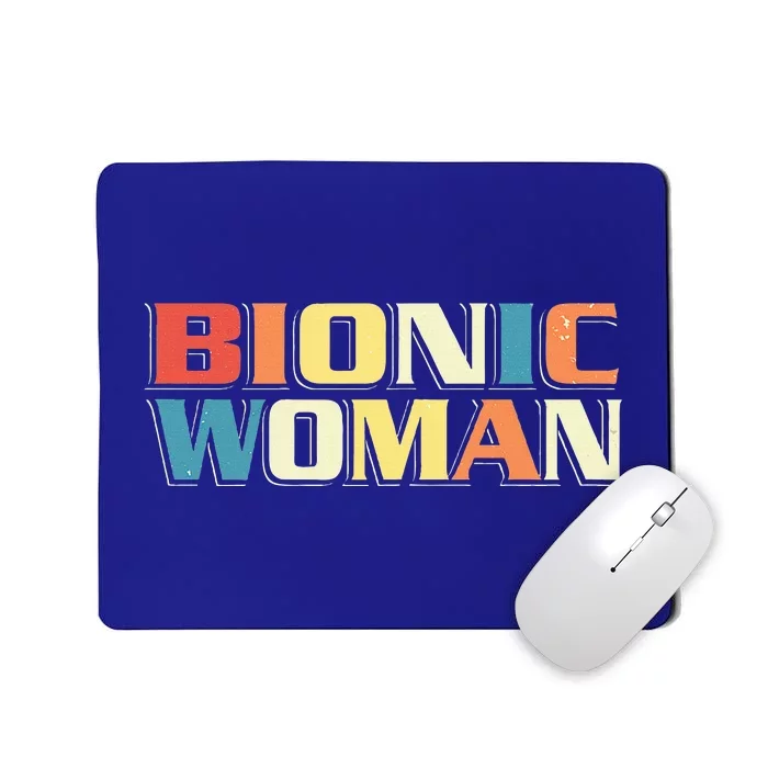 Bionic Woman Get Well Hip Replacement Surgery Recovery Mousepad