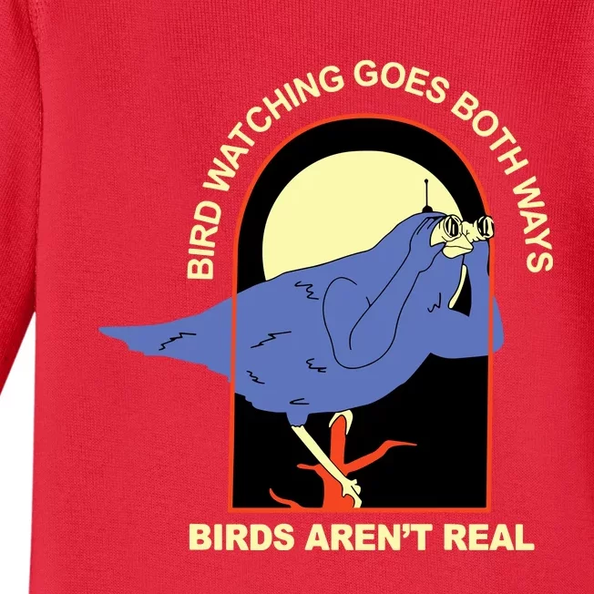 Bird Watching Goes Both Ways Bird Aren’T Real Baby Long Sleeve Bodysuit