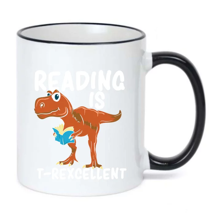 Book Worm Gift For A TRex Loving Book Nerd Gift Black Color Changing Mug