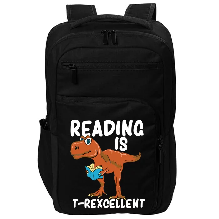 Book Worm Gift For A TRex Loving Book Nerd Gift Impact Tech Backpack