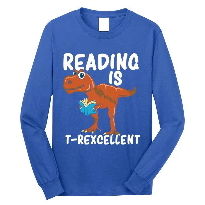 Book Worm Gift For A TRex Loving Book Nerd Gift Long Sleeve Shirt