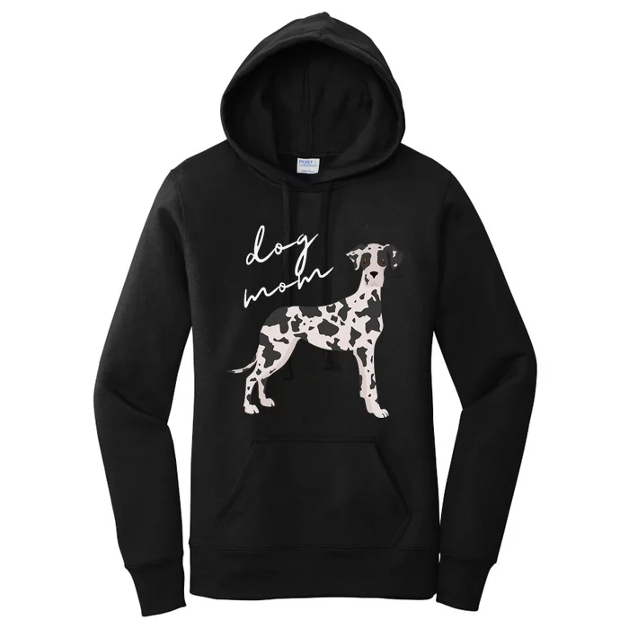 Black & White Great Dane Dog Mom Woman Women's Pullover Hoodie