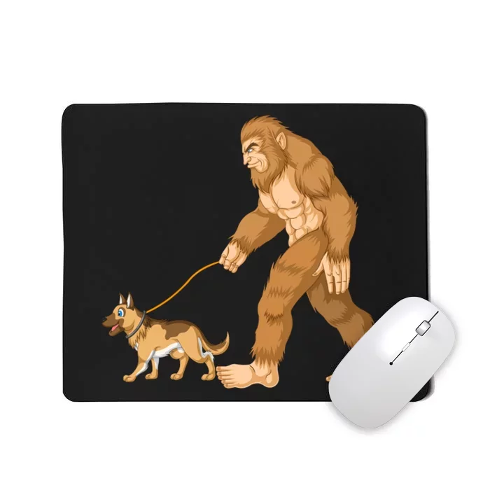 Bigfoot Walking German Shepherd Mousepad