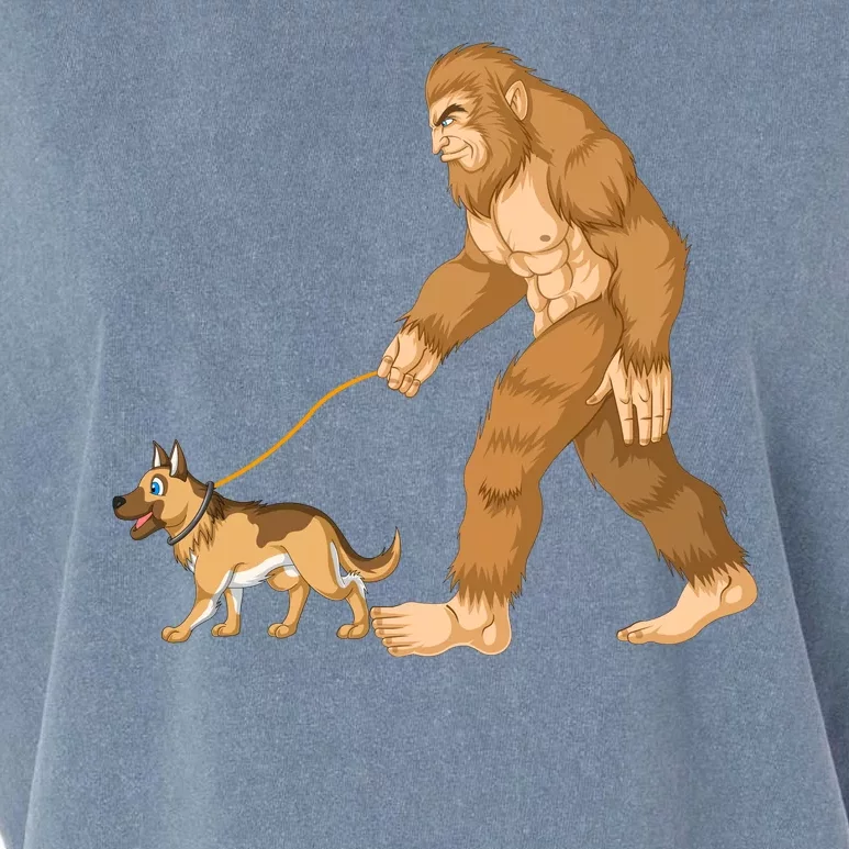 Bigfoot Walking German Shepherd Garment-Dyed Women's Muscle Tee