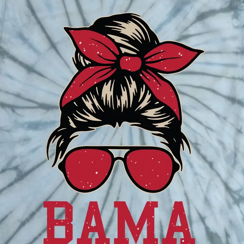 Bama Women Girl Mom Messy Bun Hair Tie-Dye T-Shirt