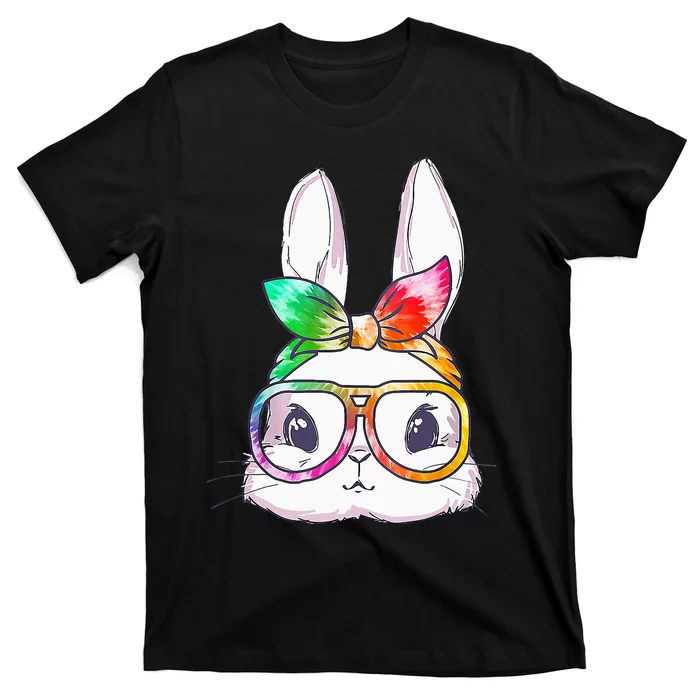 Bunny With Glasses rabbit Happy Easter Day T-Shirt