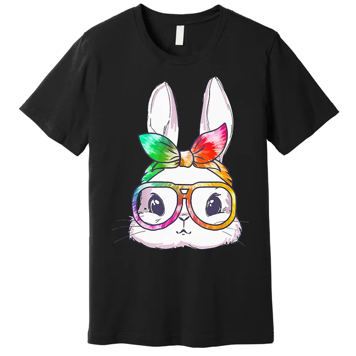 Bunny With Glasses rabbit Happy Easter Day Premium T-Shirt