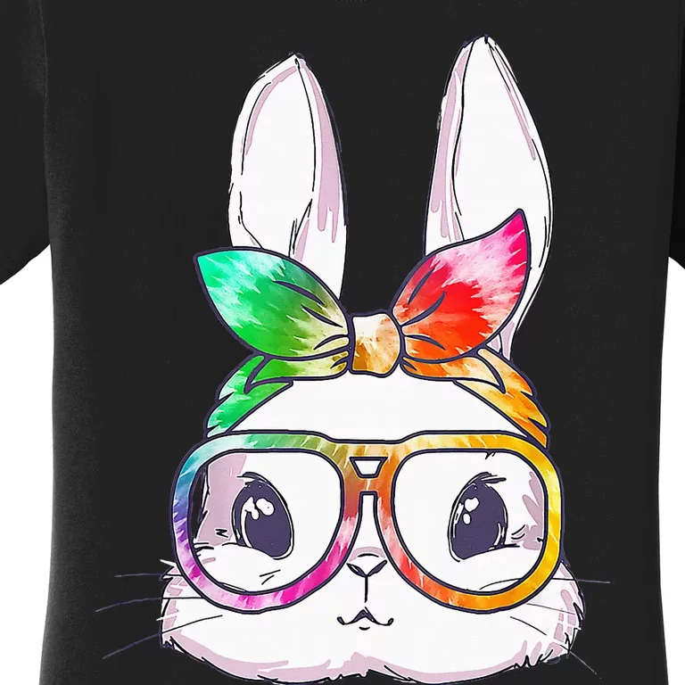 Bunny With Glasses rabbit Happy Easter Day Women's T-Shirt