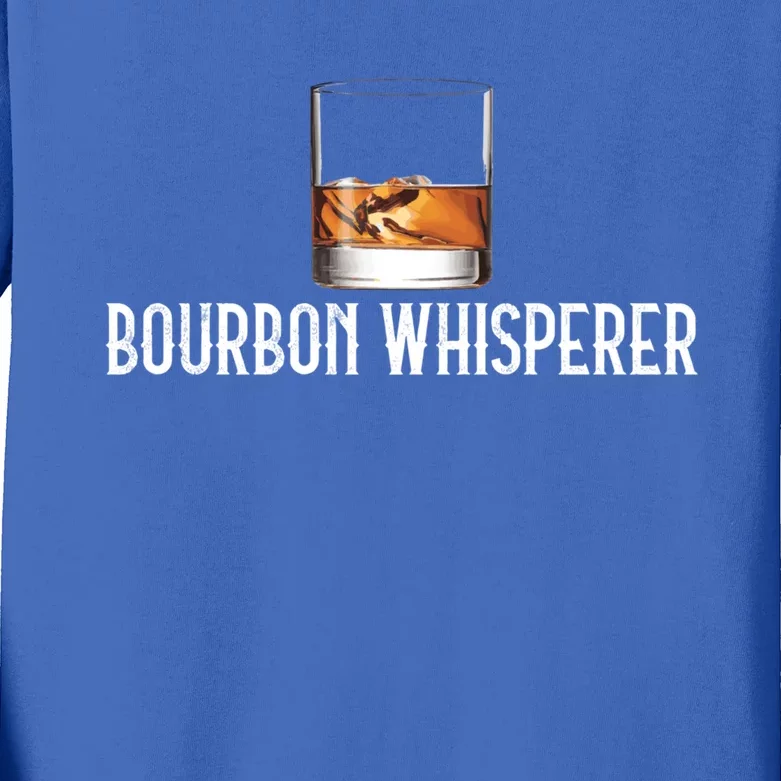 Bourbon Whisperer Gift Funny Whiskey Design With Sayings Cute Gift Kids Long Sleeve Shirt