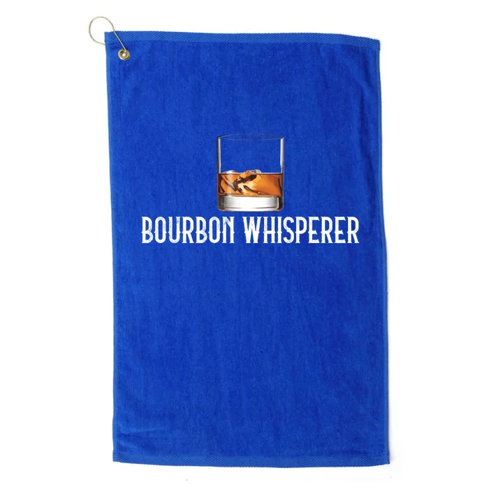 Bourbon Whisperer Gift Funny Whiskey Design With Sayings Cute Gift Platinum Collection Golf Towel