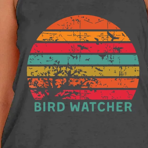 Bird Watcher Gift Birding Bird Watching Women's Knotted Racerback Tank