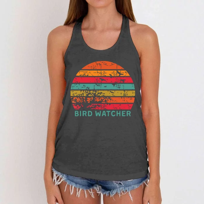 Bird Watcher Gift Birding Bird Watching Women's Knotted Racerback Tank