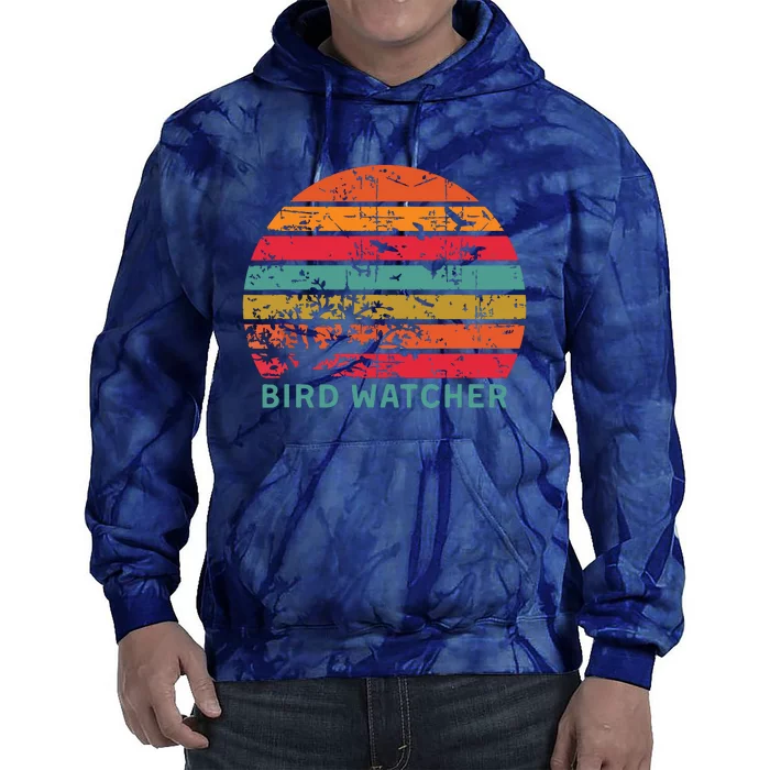 Bird Watcher Gift Birding Bird Watching Tie Dye Hoodie