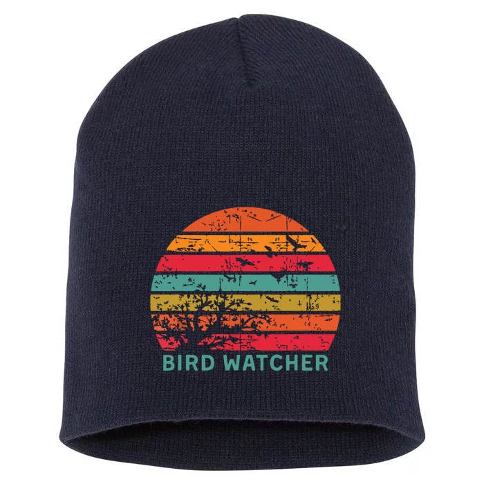 Bird Watcher Gift Birding Bird Watching Short Acrylic Beanie