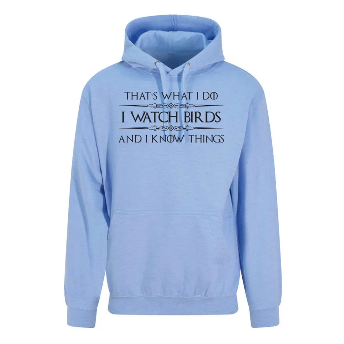 Bird Watching Gifts I Watch Birds I Know Things Funny Unisex Surf Hoodie