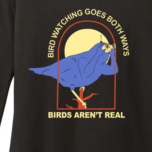 Bird Watching Goes Both Ways Birds Aren't Real Womens CVC Long Sleeve Shirt