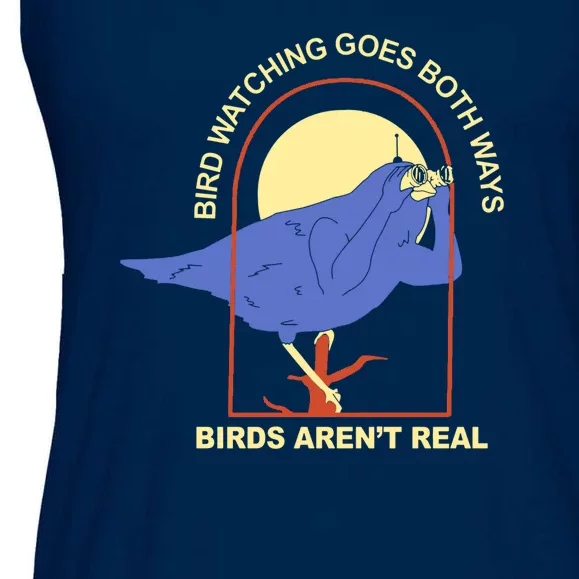 Bird Watching Goes Both Ways Birds Aren't Real Ladies Essential Flowy Tank