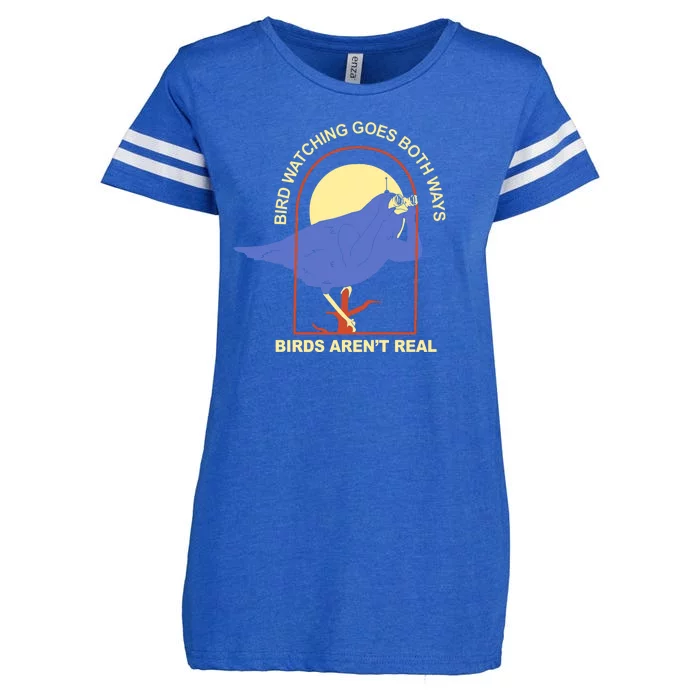 Bird Watching Goes Both Ways Birds Aren't Real Enza Ladies Jersey Football T-Shirt