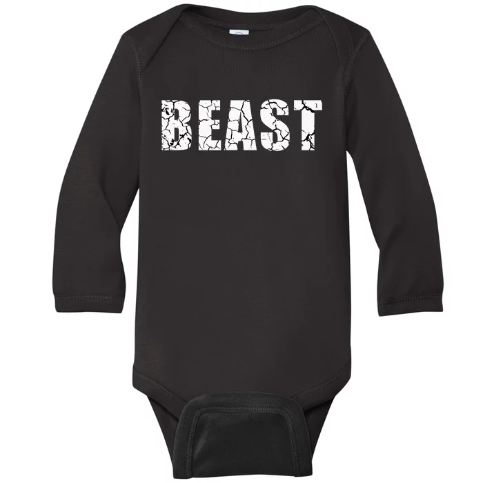 Beast Workout Gym Sport Mode Trendy Cool Looking Baby Long Sleeve Bodysuit