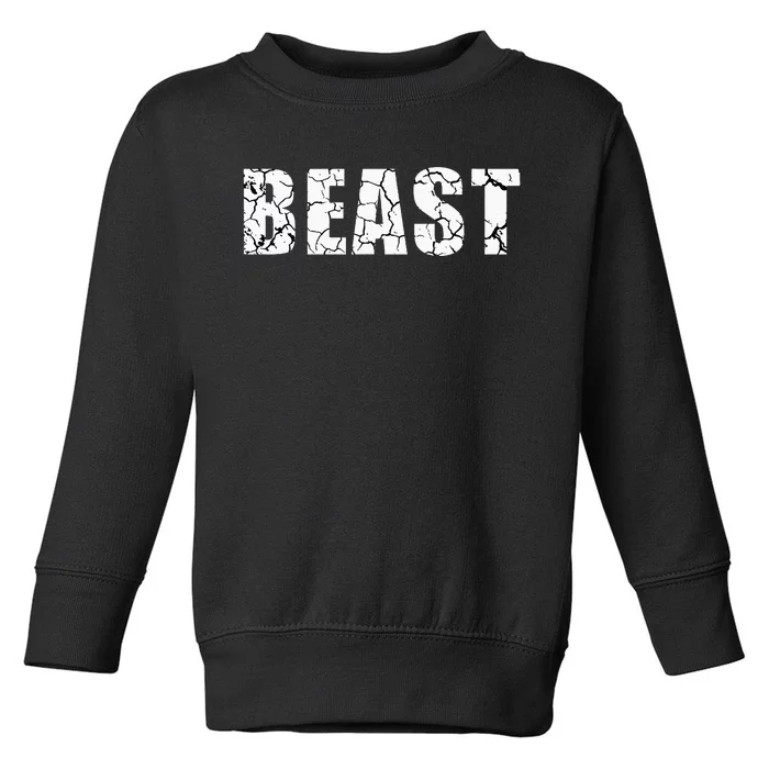 Beast Workout Gym Sport Mode Trendy Cool Looking Toddler Sweatshirt