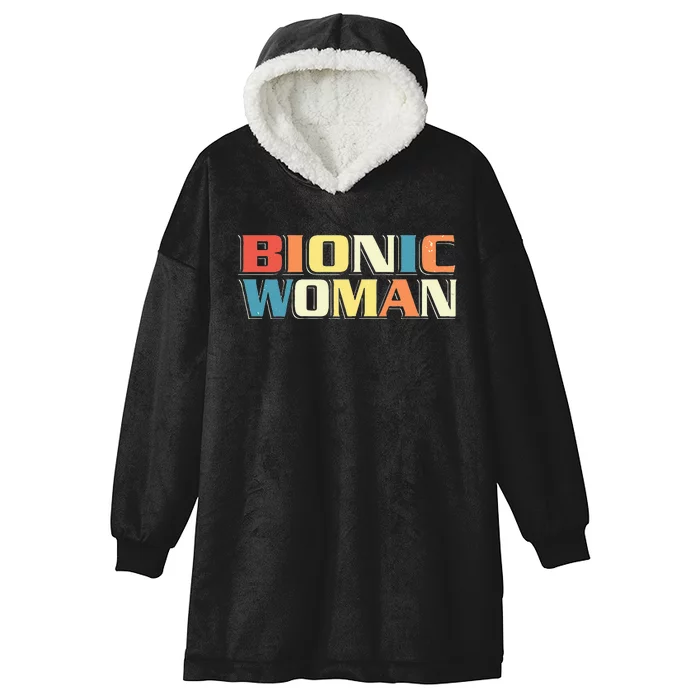 Bionic Woman Get Well Hip Replacement Surgery Recovery Hooded Wearable Blanket