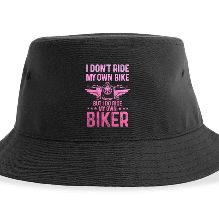 Biker Wife Girl I Ride My Own Biker Funny Motorcycle Sustainable Bucket Hat