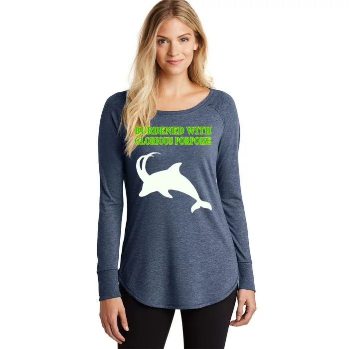 Burdened With Glorious Porpoise Women's Perfect Tri Tunic Long Sleeve Shirt