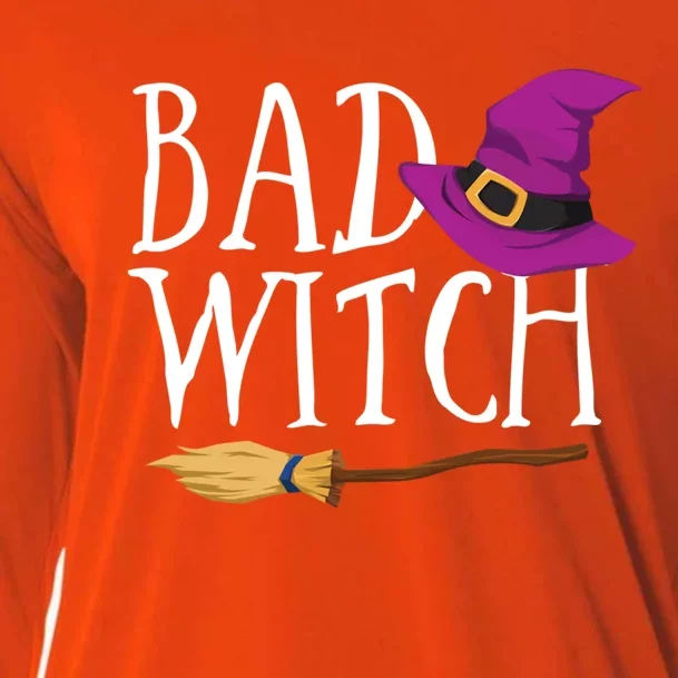 Bad Witch Good Witch Halloween Bestie Matching Bff Gift Cooling Performance Long Sleeve Crew