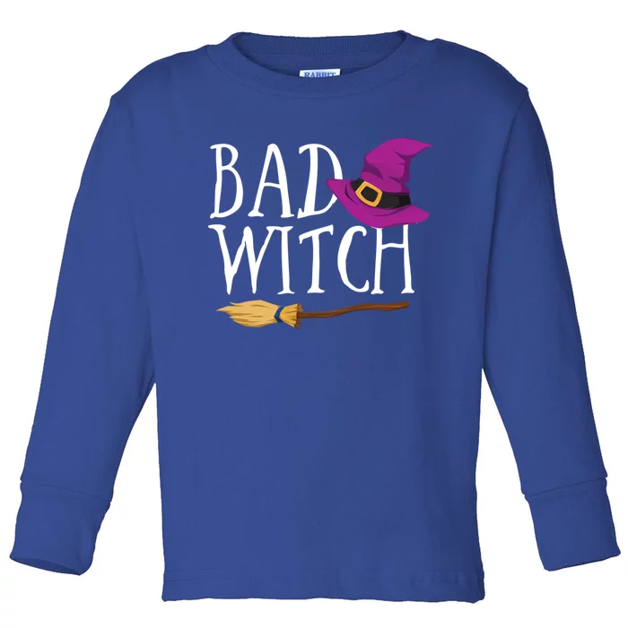 Bad Witch Good Witch Halloween Bestie Matching Bff Gift Toddler Long Sleeve Shirt