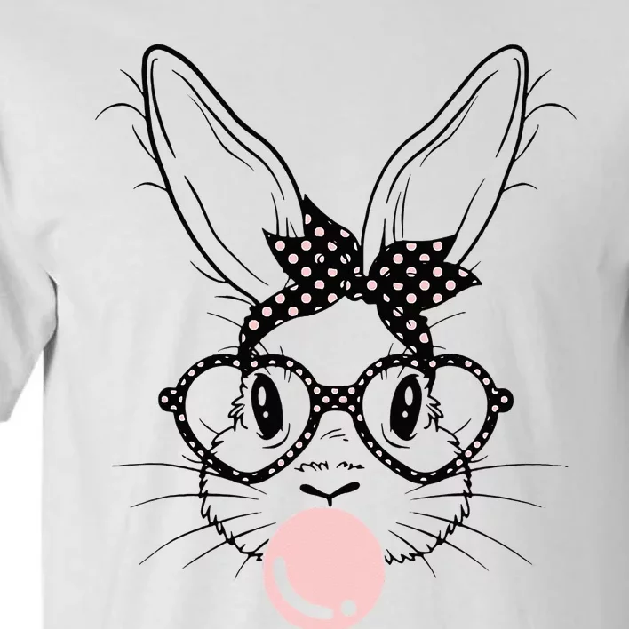 Bunny With Glasses Bubble Gum happy Easter Day Tall T-Shirt