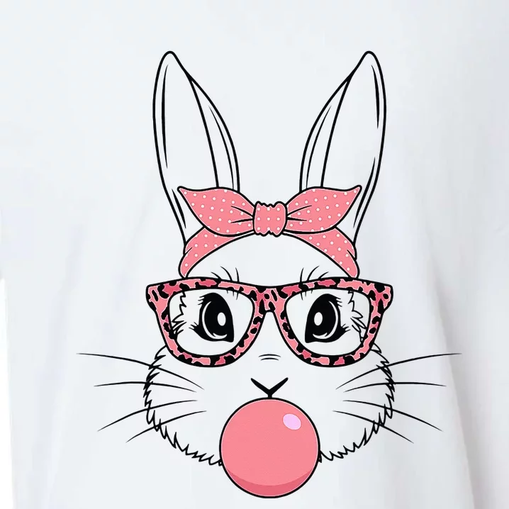 Bunny With Glasses Bubble Gum happy Easter Day Sueded Cloud Jersey T-Shirt