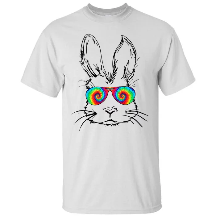 Bunny With Glasses Bubble Gum tie dye Easter Day Tall T-Shirt