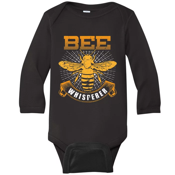 Bee Whisperer Honey Farmer Beekeeper Beekeeping Baby Long Sleeve Bodysuit