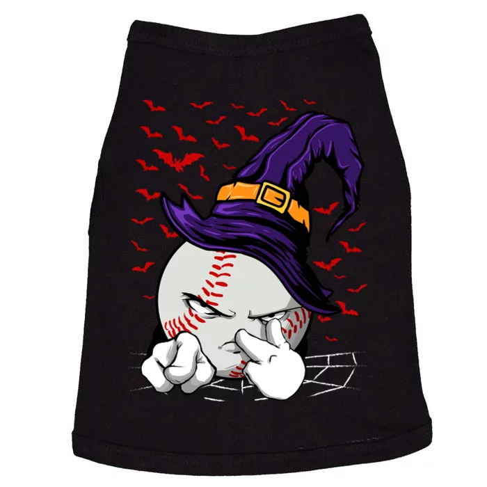 Baseball Witch Hat Baseball Halloween Doggie Tank