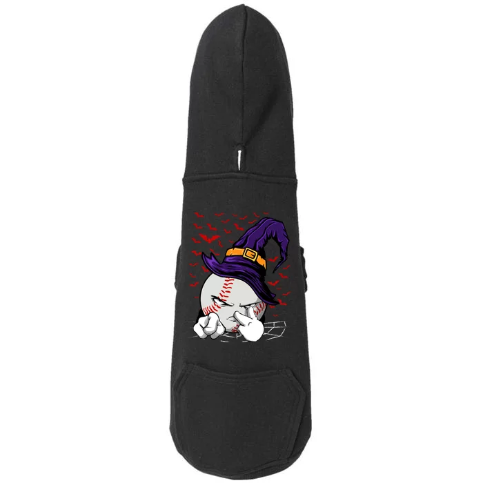 Baseball Witch Hat Baseball Halloween Doggie 3-End Fleece Hoodie