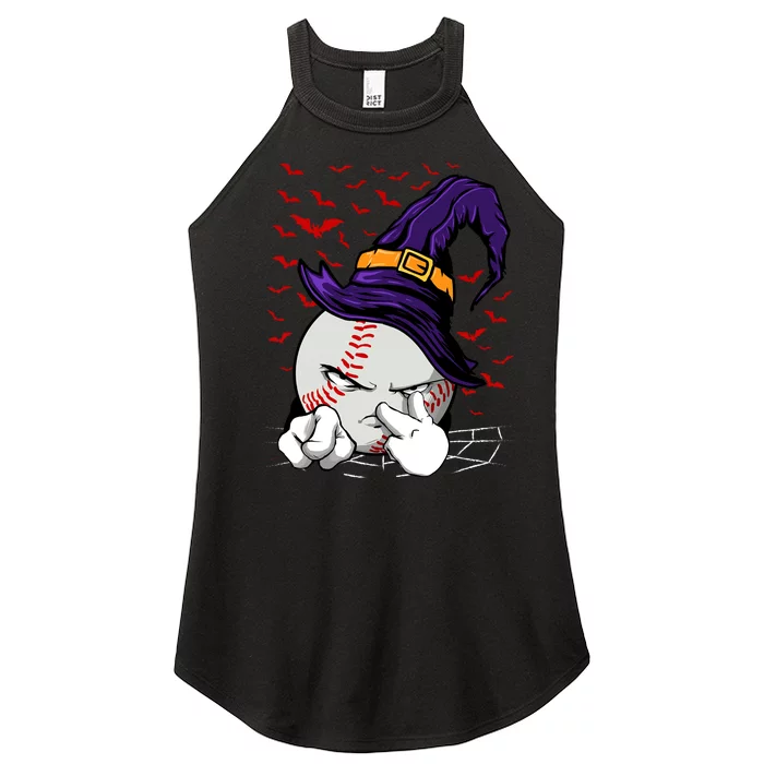 Baseball Witch Hat Baseball Halloween Women’s Perfect Tri Rocker Tank