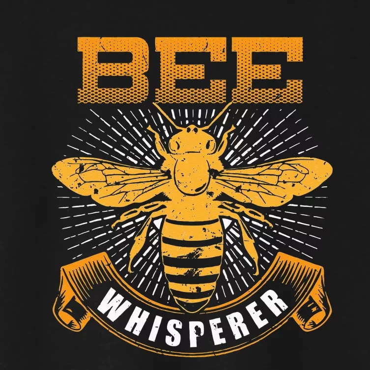 Bee Whisperer Honey Farmer Beekeeper Beekeeping Women's Crop Top Tee