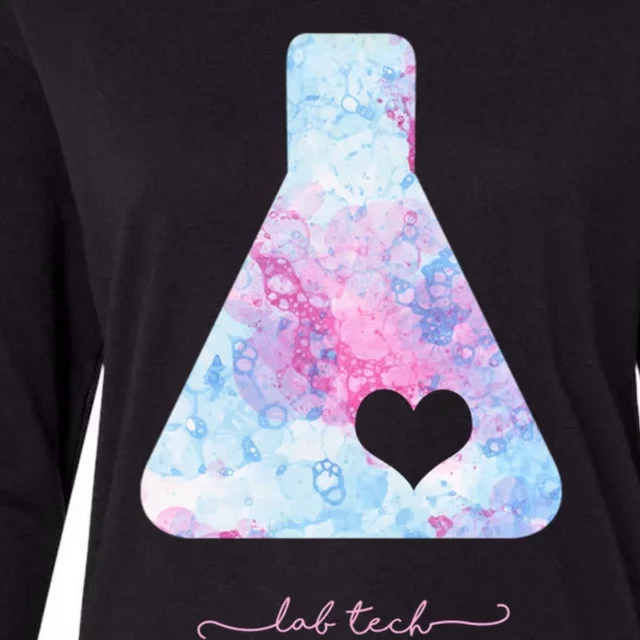 Beaker With Heart Gift Medical Lab Tech Love Lab Week Gift Womens Cotton Relaxed Long Sleeve T-Shirt