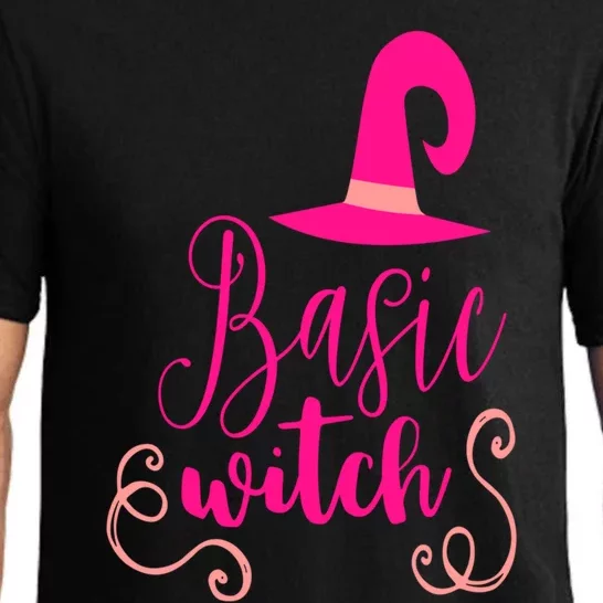 Basic Witch Hat Funny Halloween Teacher Wife Mom Pink Gift Pajama Set