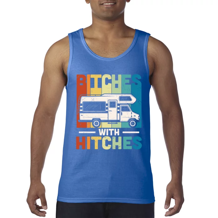 Bitches With Hitches Camping Hiking Outdoor Rv Camper Meaningful Gift Tank Top