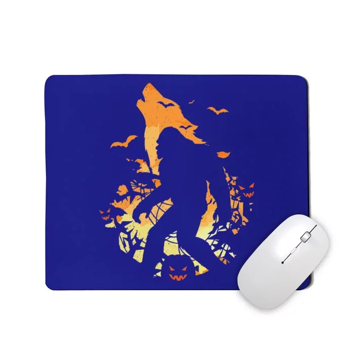 Bigfoot Wolf Halloween Costume Sasquatch Pumpkin Mousepad