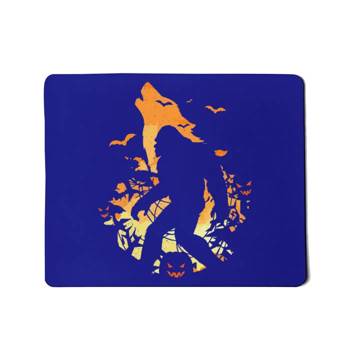 Bigfoot Wolf Halloween Costume Sasquatch Pumpkin Mousepad