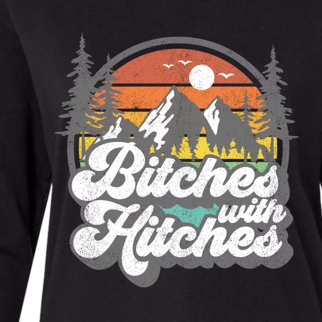 Bitches With Hitches Funny Camping Camper Rv Gift Womens Cotton Relaxed Long Sleeve T-Shirt