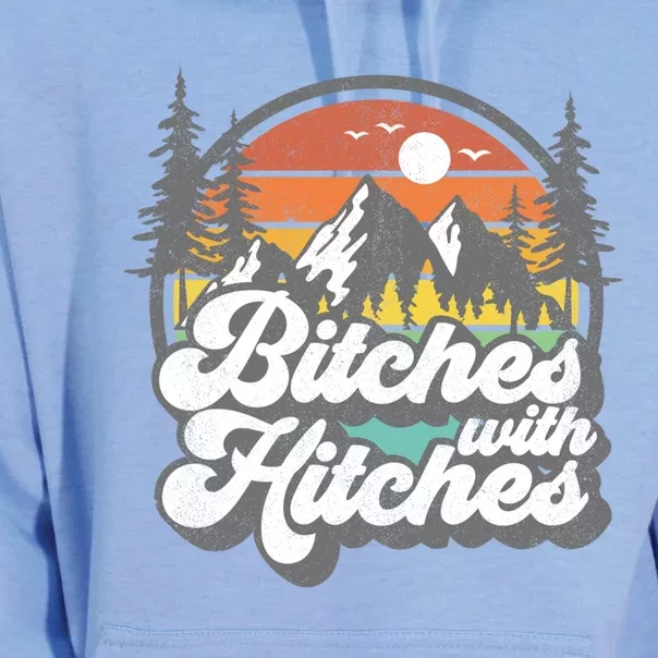 Bitches With Hitches Funny Camping Camper Rv Gift Unisex Surf Hoodie