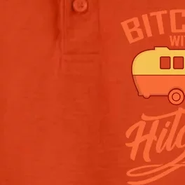 Bitches With Hitches Funny Camping Gift Forn Gift Dry Zone Grid Performance Polo