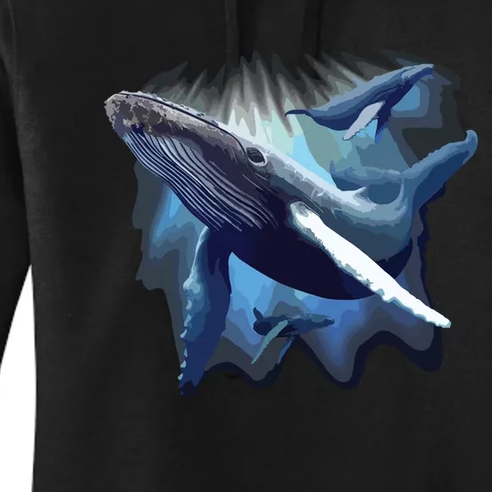 Blue Whale Humpback Marine Sea Animal Ocean Save Whales Women's Pullover Hoodie