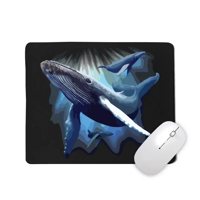 Blue Whale Humpback Marine Sea Animal Ocean Save Whales Mousepad